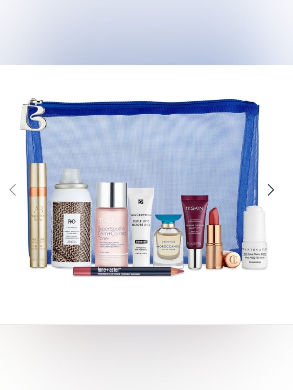 NWT Spring Beauty Bag 11 pc Set Augustinus Bader SkinCeuticals Charlotte Tilbury